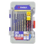 Coffret de forets multi - mat�riaux - tivoly - 20 pi�ces - hss - b�ton - carrelage - diamant