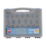 Coffret 20 fraises d�fonceuse - leman - 428. 700. 20 - � queue 8 mm - carbure - pour bois