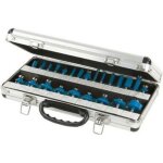 Coffret de fraises  bois tct pour dfonceuse queue de 1 / 4 (635 mm) - silverline - 24 pices