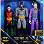 Coffret 3 personnages batman 30 cm batman le joker - robin - figurine super hero srie - set dc + 1 carte ...