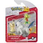 Coffret 3 pokemon arcko mimiqui absol de combat - set figurine pokemon vert et gris + 1 carte tigre - ...