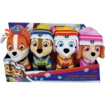 Coffret 4 peluches - jemini - patpatrouille - chase marcus ruben et stella - + / - 12 cm