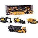 Coffret de 4 vhicules de chantier volvo en mtal reproductions  lchelle 1 / 64me - majorette