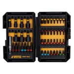 Coffret de 47 embouts de vissage pour visseuse � choc acier jr chrome vanadium vito