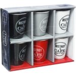 Coffret 6 tasses bistrot 10cl multicolore