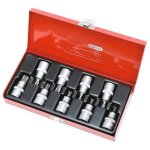 Coffret de 9 douilles tournevis torx 1 / 2 t20  t60 ks tools 922. 1890