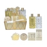 Coffret de bain - gloss - vanille tilleul - 6 pi�ces - bien - �tre - parfum d�licat