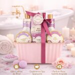 Coffret bain femme ? baignoire cadeau bien - �tre ? gel douche bain moussant sels de bain bombes de bain ...