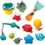 Coffret de bain infantino - 17 pcs - gobelets aspergeurs p�che � la ligne