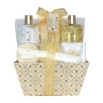 Coffret de bain - gloss - panier parfum� vanille tilleul - 9 pi�ces - bien - �tre - mixte