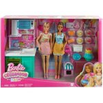 Coffret barbie la cuisine + 18 accessoires + 2 poup�es mannequins - set m�tier + 1 carte tigre