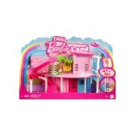 Coffret barbie maison avec toboggan de poupe + 1 figurine + accessoires - set mini pour barbieland + ...