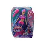 Coffret barbie poupee mannequin sirene mermaid power cheveux bleu et violet + animal + 3 accessoires ...