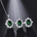 Coffret bijoux femme collier boucles doreilles la mode cristal strass gemmes artificielles tendance bijoux ...