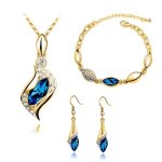 Coffret cadeau bijoux ajustable pour femme - rmega - mariage - or 18 carats - zircon