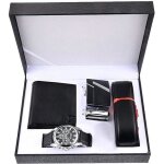 Coffret cadeau montre pour homme - montre ceinture portefeuille cadeau fte