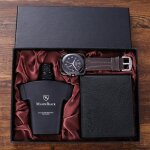 Coffret cadeau montre homme + portefeuille pour hommes + flacon de parfum pour hommes - hronographe luxe ...
