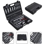 Coffret cl� � cliquet et embouts jeu de cl�s � douille avec une mallette noire 108 pi�ces dimensions: ...