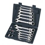 Coffret de clés mixtes à cliquet à tête inclinable à verrouillage gearplus ks tools Coffret de clés mixtes à cliquet à tête inclinable à verrouillage gearplus ks tools