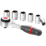 Coffret cliquet 1 / 4 facom - r. 360packpb (6 douilles 6 pans) - clé à cliquet performante - gris Coffret cliquet 1 / 4 facom - r. 360packpb (6 douilles 6 pans) - clé à cliquet performante - gris