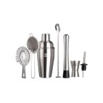 Coffret cocktail 7 pices en inox - vacuvin - mlangeur doseur pilon passoire tamis verseur cuillre