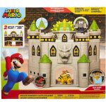 Coffret deluxe grand chateau de bowser 2 niveaux avec sons + figurine bowser - set super mario 19 pices ...