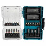 Coffret dembouts et douilles - makita - e - 07060 - 30 pi�ces - bo�tier transparent - vissage