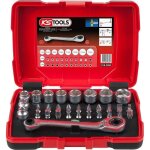 Coffret de douilles traversantes de 5 � 14mm et embouts de vissage 1 / 4 32pcs - ks tools 918. 3050
