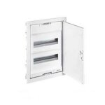 Coffret encastr� - legrand - o1531 - 12 + 2 modules - porte m�tal extra - plate - blanc