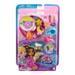 Polly pocket - coffret fete magique a la piscine mini figurines et accessoires - boite bouee licorne ...