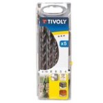 Coffret forets b�ton carbure usage fr�quent tivoly - 5 forets - diam�tre 4 � 10 mm
