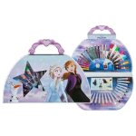 Coffret mallette dessin enfant 51 pieces reine des neiges - kit coloriage disney frozen - feutres crayons ...