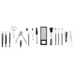 Coffret manucure 18 accessoires 18cm rose