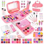 Coffret maquillage enfant - freosen - 72 pi�ces - non toxique - rose - cadeau anniversaire no�l