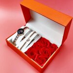 Coffret montre femme + bracelet + collier - gemme mode temp�rament bijoux femme gr�ce cadeau de no�l