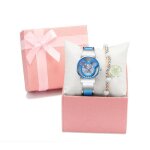 Coffret montre fille et bracelet fille - cadeau pour enfants ado - mickey cristal jolie quartz acier ...