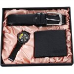 Coffret montre homme + portefeuille + ceinture - cadeau de nol saint valentin