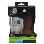 Mug thermos de voyage - karrimor - 450ml - acier inoxydable - couvercle anti d�versement - classique