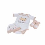 Coffret naissance 3 pices renard 0  1 mois beige