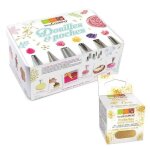Coffret � p�tisserie 6 douilles inox et poches jetables + paillettes dor�es