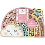 Coffret de perles en bois - sycomore - arc - en - ciel - d�s 4 ans