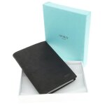 Coffret portefeuille cuir homme - noir - pince billets - 9 emplacements cartes - bote cadeau
