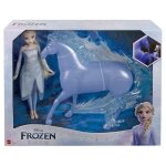 Coffret poupee articulee elsa 30 cm et cheval nokk bleu - figurines disney frozen - reine des neiges ...