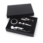 Coffret sommelier 4 pices - kit vin avec bague stop gouttes tirebouchon bouchon stop gouttes bouchon ...
