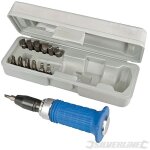 Coffret tournevis � frapper silverline - 14 pcs - poign�e caoutchout�e - embouts ph plats et hexagonaux ...