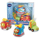 Coffret trio secours - vtech - tut tut bolides - camion de pompiers tracteur et h�lico - 1 � 5 ans