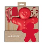 Coffret ustensiles - scrapcooking - bonhomme de pain dpices - fouet / cuillre / dcoupoir / moule - ...