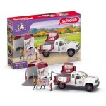 Coffret v�t�rinaire mobile avec remorque schleich 42704 horse club
