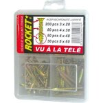 Coffret vis rocket bois et agglo - lot de 360 Coffret vis rocket bois et agglo - lot de 360