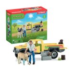 Coffret visite du v�t�rinaire � la ferme 12 pi�ces - avec animaux de la ferme v�hicule et v�t�rinaire ...